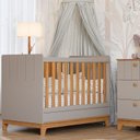 Ver imagem 3 de Conjunto Quarto de Bebê 1 Berço 1 Guarda Roupas 4 Portas 4 Gavetas Chantilly Bege/Fendi/Nature