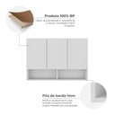 Ver imagem 7 de Armário de Cozinha Aéreo 90cm Multiuso para Lavanderia 3 Portas e Nichos Milão