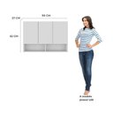 Ver imagem 5 de Armário de Cozinha Aéreo 90cm Multiuso para Lavanderia 3 Portas e Nichos Milão