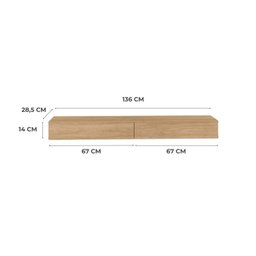 Rack com Nicho Suspenso Sierra para Tv 50 Polegadas Bancada Flutuante Sala Quarto - 3