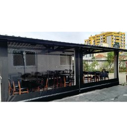 Toldo Cortina Preto c/ visor - 2,30m x 2,50m - kit completo - 1