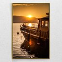 Ver imagem 3 de Quadro Decorativo Realista Barco Por do Sol Com Moldura e Sem Vidro 90X140