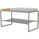 Ver imagem 3 de Banco Sapateira Eros Assento Pérola e Base Champagne 120cm - 67681
