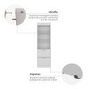Ver imagem 6 de Estante de Livros 53,5CMX177CM Livreiro Office com 2 Portas e 2 Prateleiras Vegas Branco