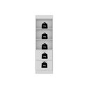 Ver imagem 5 de Estante de Livros 53,5CMX177CM Livreiro Office com 2 Portas e 2 Prateleiras Vegas Branco