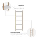 Ver mais imagens de Estante para Livros Livreiro Office com 5 Prateleiras Organizadoras 63,6cm Vivace