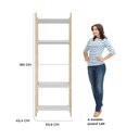 Ver imagem 4 de Estante de Livros 63,6CMX183CM Livreiro Office com 5 Prateleiras Organizadoras Vivace Marrom/Marron