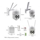 Ver imagem 2 de Câmera Ip Speed Dome Full Hd Wifi 2 Antenas Pro + Fonte