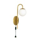 Ver imagem 1 de Arandela Luminária Quarto Globo 12 cm Moderno Com Rabicho Dourado Fosco BF Decor