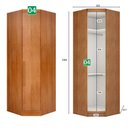 Ver imagem 5 de Guarda-roupa Em Mdf Com 12 Portas E 8 Gavetas Cumaru