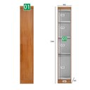 Ver mais imagens de Guarda-roupa Em Mdf Com 12 Portas E 8 Gavetas Cumaru
