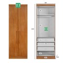Ver imagem 6 de Guarda-roupa Em Mdf Com 12 Portas E 8 Gavetas Cumaru