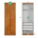Ver imagem 7 de Guarda-roupa Em Mdf Com 12 Portas E 8 Gavetas Cumaru