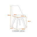 Ver imagem 6 de Kit 4 Cadeiras Siena com Estrutura em Polipropileno e Base Madeira Fratini