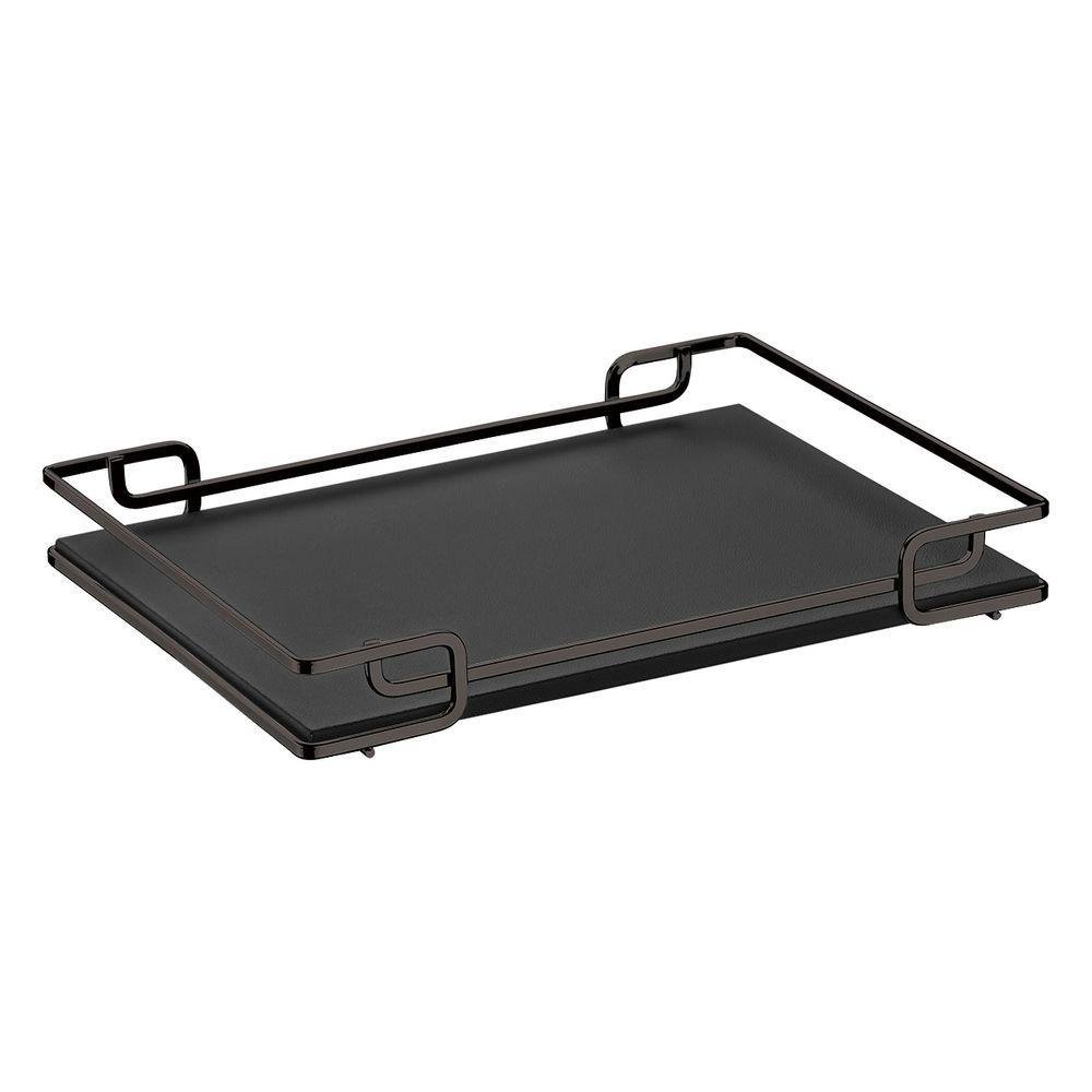 Bandeja Multiuso Luana Tampo Couríssimo Preto 37x57 Preta - 1