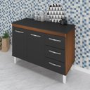 Ver imagem 6 de Balcao Com Tampo 120cm 9110x9300 Savana Preto Mobbs