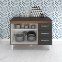 Ver imagem 5 de Balcao Com Tampo 120cm 9110x9300 Savana Preto Mobbs