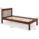 Ver imagem 1 de Cama Solteiro Inglesa em Madeira Maciça Mv Outlet Mogno