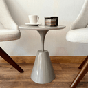 Ver imagem 5 de Mesa Lateral Cone Masp Redonda 50 cm Tampo Cinza Base Cinza Personal Decor Design Mesa Lateral Cone