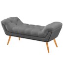 Ver imagem 4 de Recamier Estofada Casal King Size Ayla Veludo Cinza