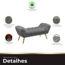 Ver imagem 6 de Recamier Estofada Casal King Size Ayla Veludo Cinza