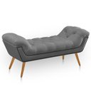 Ver imagem 1 de Recamier Estofada Casal King Size Ayla Veludo Cinza