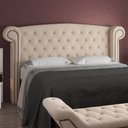 Ver imagem 1 de Cabeceira para Cama Box Queen 202cm Kendi Linho Off White com Bege - Sallar Home