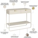 Ver imagem 5 de Kit Balcão Buffet 2 Portas e Aparador 2 Gavetas para Sala de Jantar Industrial Alek A03 Off White -