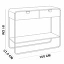 Ver imagem 7 de Kit Balcão Buffet 2 Portas e Aparador 2 Gavetas para Sala de Jantar Industrial Alek A03 Off White -