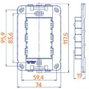 Ver imagem 3 de Conjunto 1 Interruptor Simples + 2 Tomada 10a 4x2 B3 Margirius