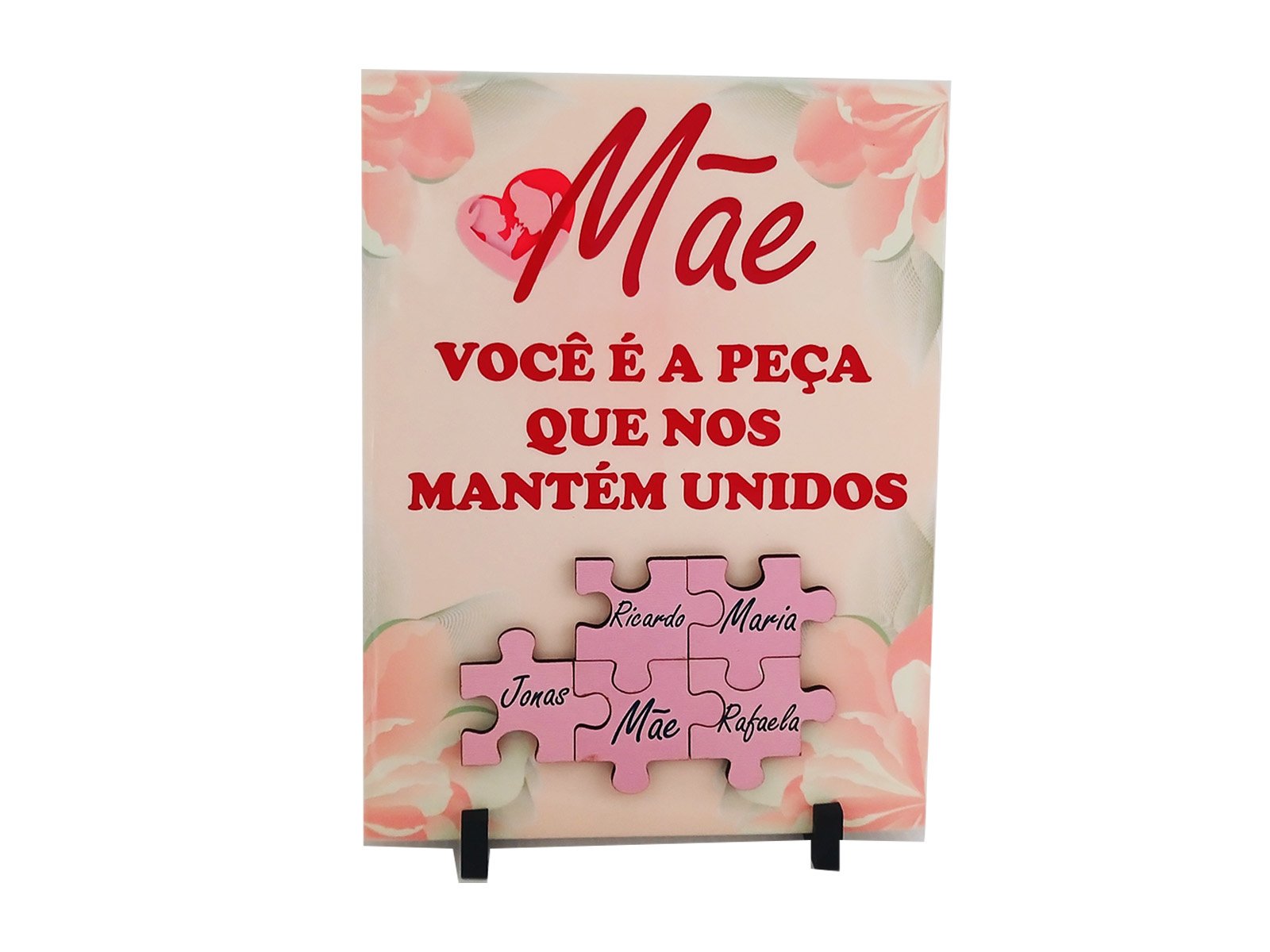 Porta Retrato Dia Das Mães Decorativo em Azulejo 20 X 15 Cm Coleção Tea & Amor Azumae012 - 2