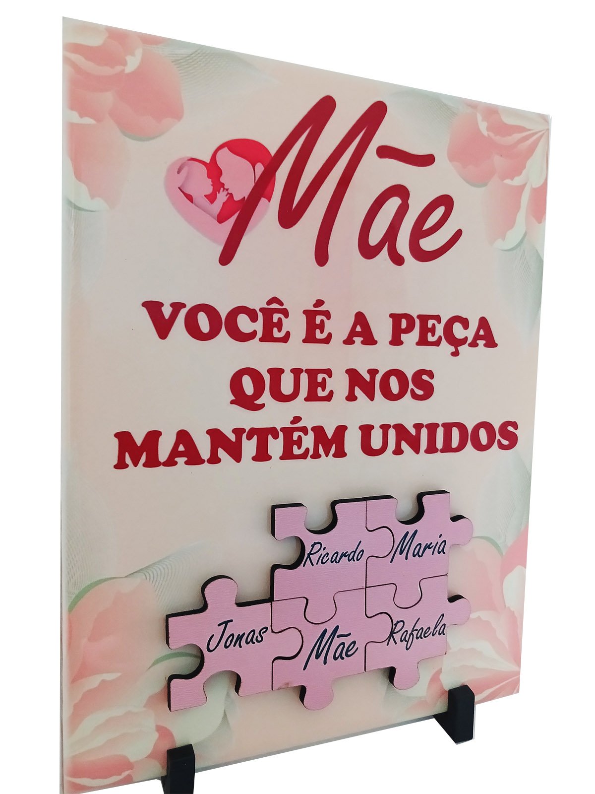 Porta Retrato Dia Das Mães Decorativo em Azulejo 20 X 15 Cm Coleção Tea & Amor Azumae012