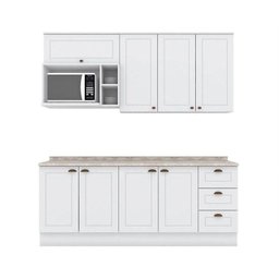 Kit Cozinha Modulada 7 Peças Americana 2 Aéreos + 2 Balcões + 1 Nicho + 2 Complementos Cz146 - 7