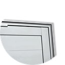 Ver imagem 3 de Porta Pivotante Alumínio Lambril Premium c/Puxador D.Branco 120 Brimak