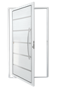 Ver imagem 1 de Porta Pivotante Alumínio Lambril Premium c/Puxador D.Branco 120 Brimak