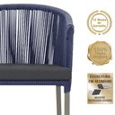 Ver imagem 4 de 5 Cadeiras de Jantar Noronha Fendi Corda Náutica E11 Trama Azul