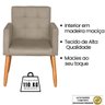 Poltrona Decorativa para Sala de Espera Comercial Tecido Suede Base de Madeira Pés Palito - 4
