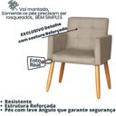 Ver imagem 3 de Poltrona Decorativa para Sala de Espera Comercial Tecido Suede Base de Madeira Pés Palito