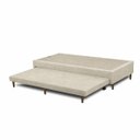 Ver imagem 3 de Base Cama Box Solteiro com Cama Auxiliar 0,88 Laura Vilajo: Suede Bege