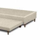 Ver imagem 4 de Base Cama Box Solteiro com Cama Auxiliar 0,88 Laura Vilajo: Suede Bege
