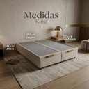 Ver imagem 5 de Base Cama Box Baú Premium Revestida em Linho King:Bege