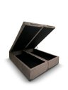 Ver imagem 3 de Base Cama Box Baú Premium Revestida em Linho King:Bege