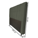 Ver imagem 2 de Cabeceira Estofada Florença 195 cm Para Cama Box Quarto King Size Luxo MV Estofados Suede Cinza