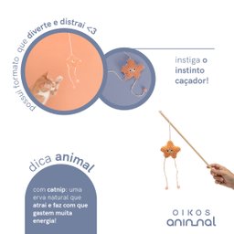 Varinha Pesca Estrela com Catnip para Gatos - Oikos Animal - 3
