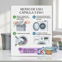 Ver imagem 2 de Capsula Sabao Lavar Roupa 5 em 1 Amacia Perfuma Limpeza Profunda Confortavel Pratico Simples Fragran