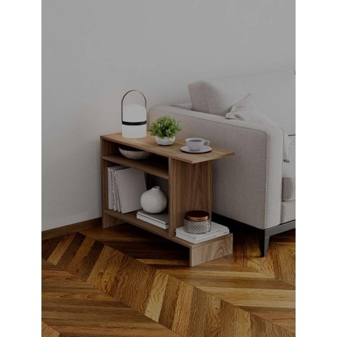 Mesa Lateral Restn Freijó Moderna Sala Quarto Hall