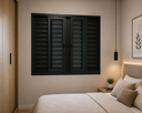 Ver imagem 1 de Janela Veneziana 6 Folhas Alumínio Preto 120x200 Linha 25 Jade