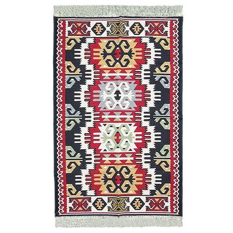 Tapete para Hall de Entrada e Sala Quarto Turco Kilim Dupla Face - 120x180cm
