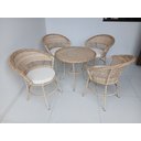 Ver imagem 1 de Cadeiras Jardim Jogo Arlete 1 Mesa e 4 Cadeiras Área Externa e Interna Sacadas Pergolado
