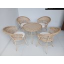 Ver imagem 2 de Cadeiras Jardim Jogo Arlete 1 Mesa e 4 Cadeiras Área Externa e Interna Sacadas Pergolado